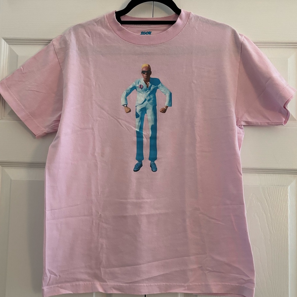 Tyler The Creator Igor Tour Crew Neck Graphic Concert T-Shirt in Pink